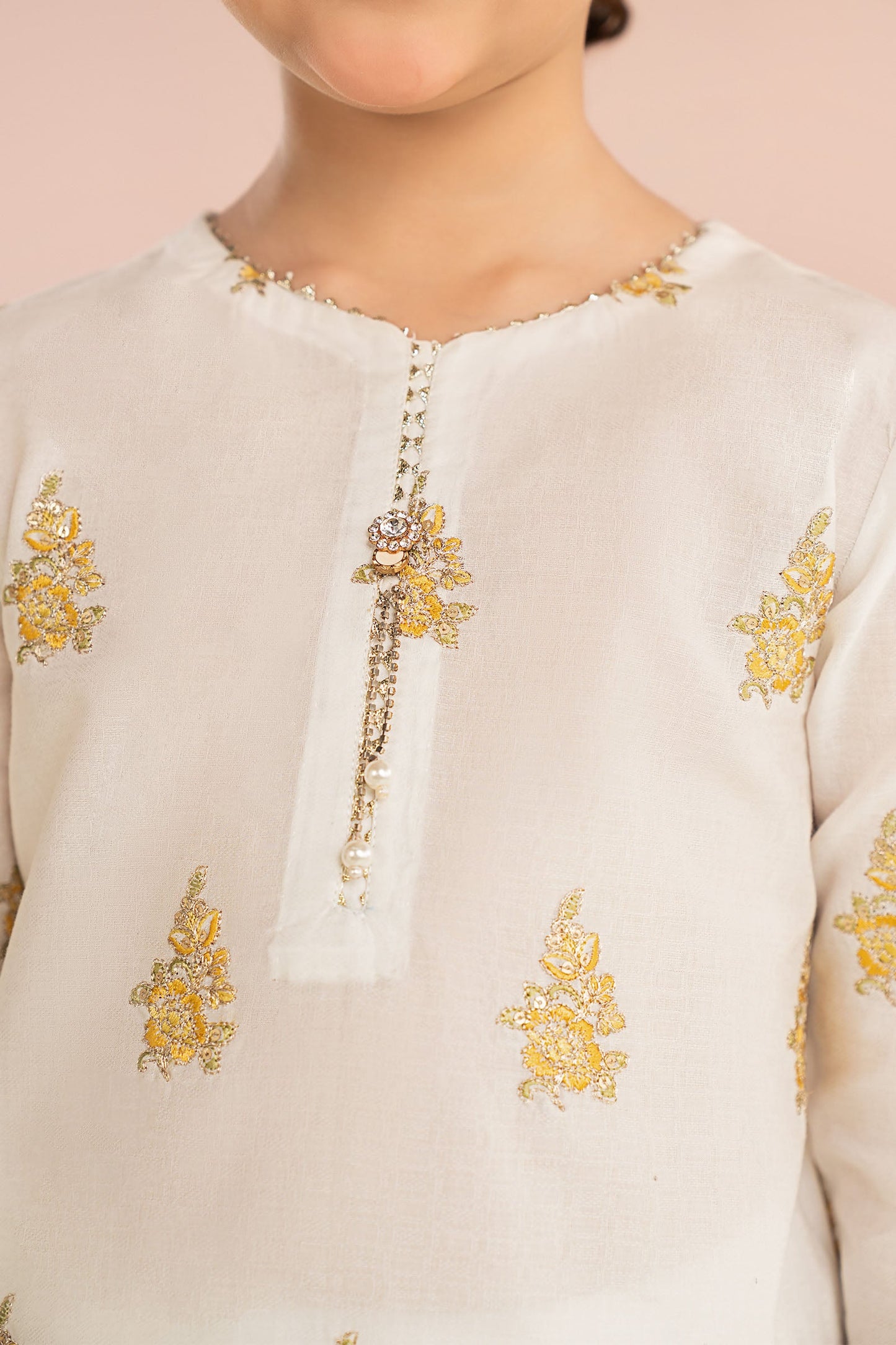 3 Piece Embroidered Dobby Lawn Suit