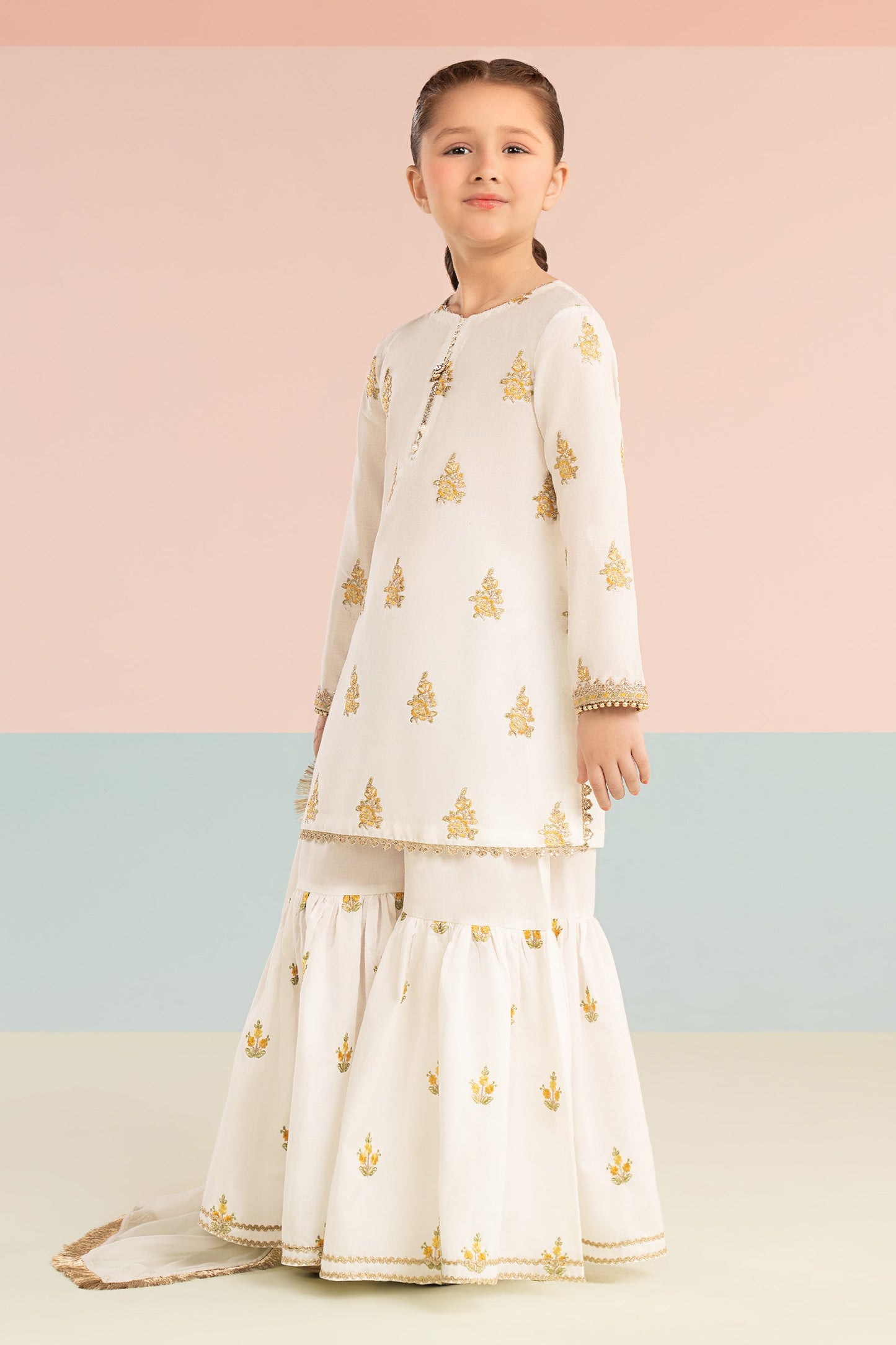 3 Piece Embroidered Dobby Lawn Suit