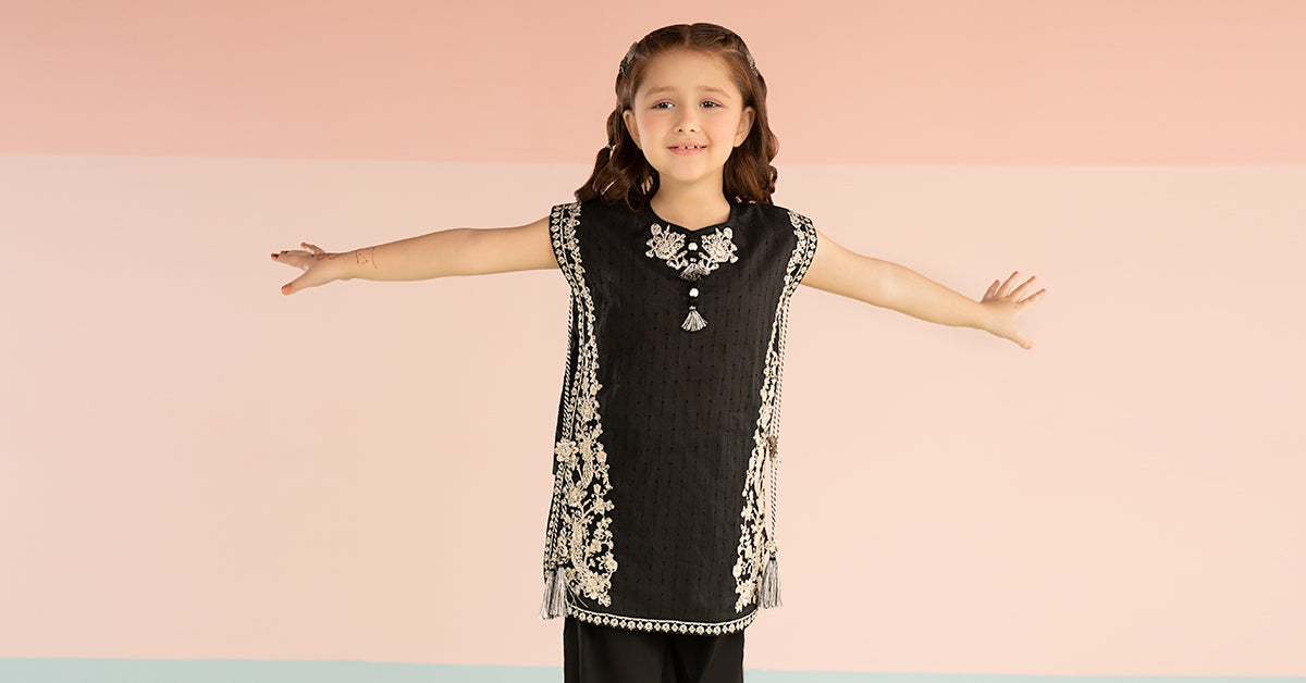 3 Piece Embroidered Brochia Jacquard Suit