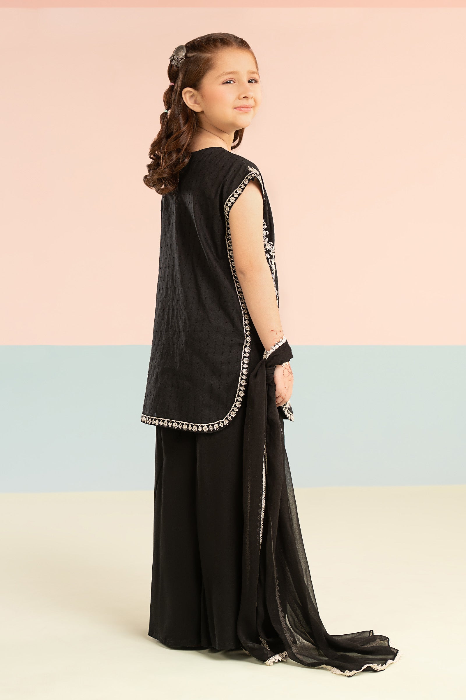 3 Piece Embroidered Brochia Jacquard Suit