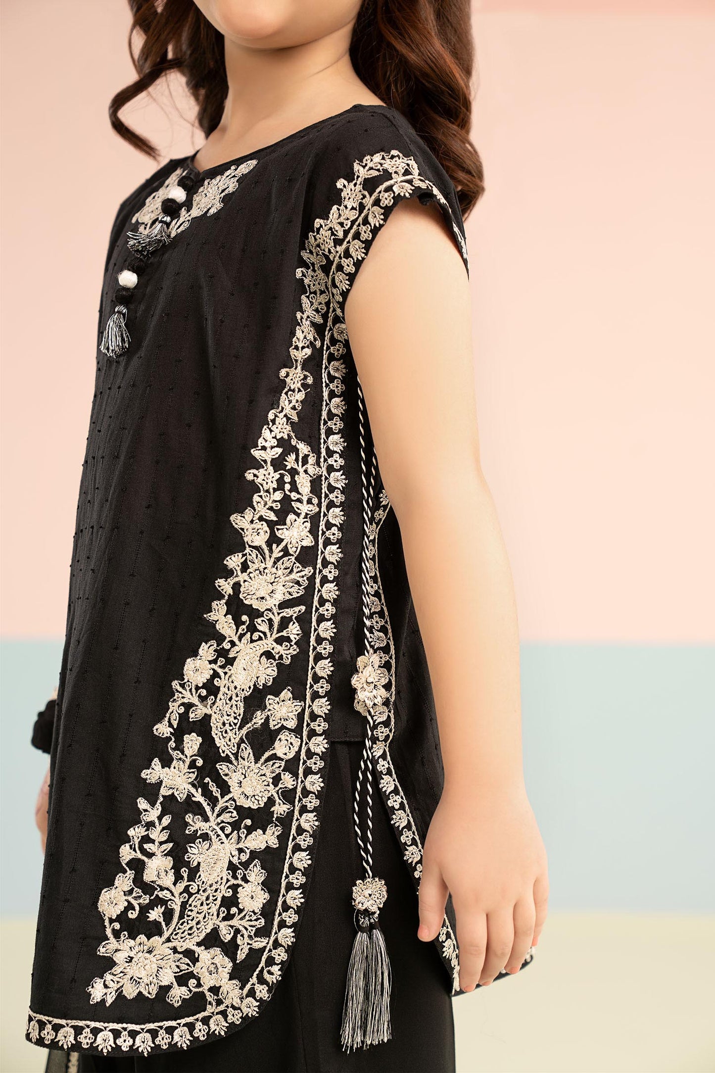 3 Piece Embroidered Brochia Jacquard Suit