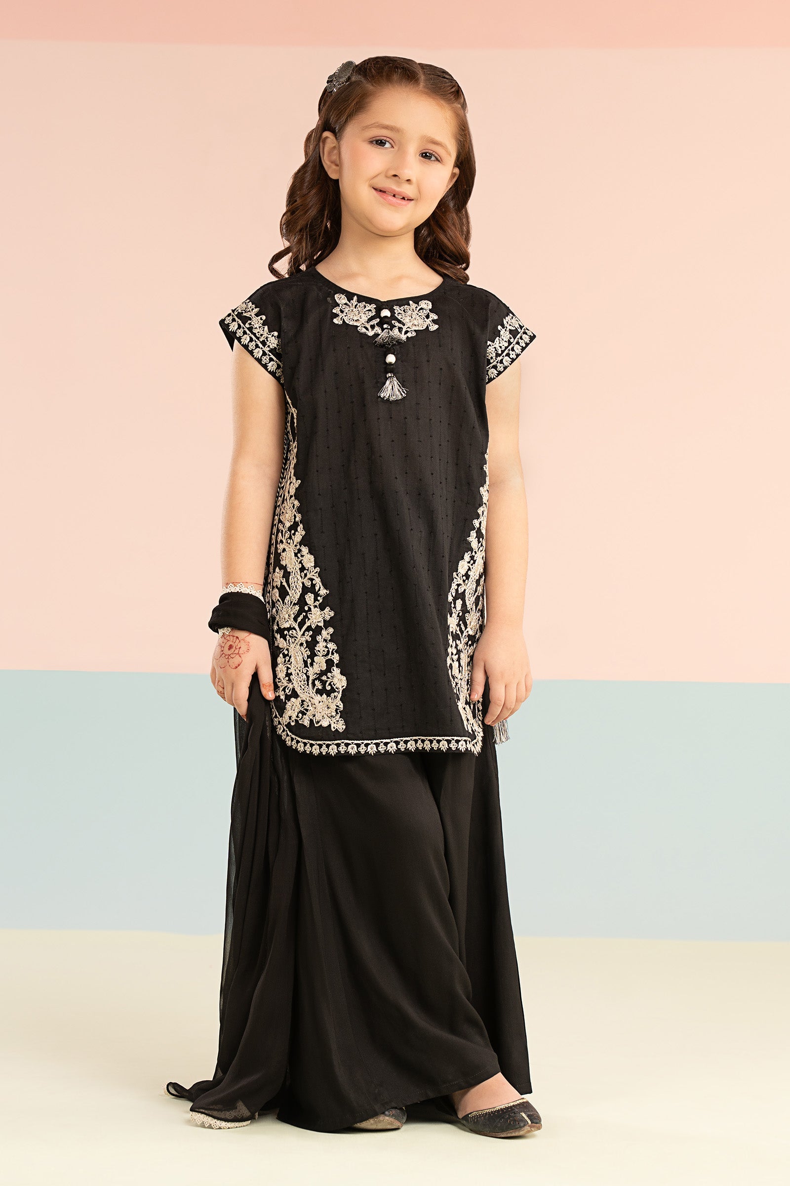 3 Piece Embroidered Brochia Jacquard Suit