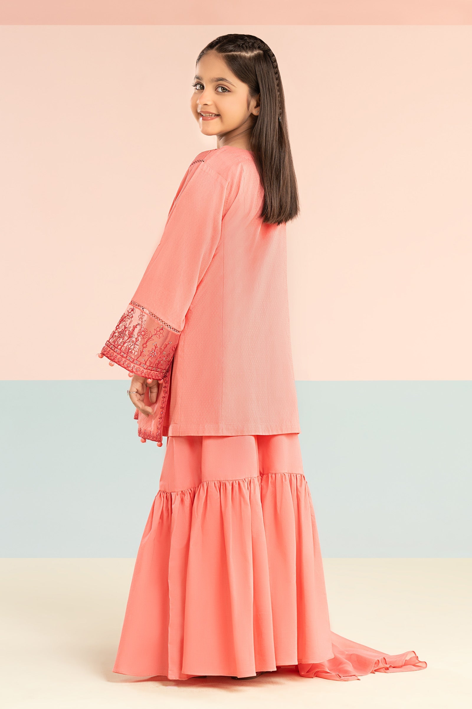 3 Piece Embroidered Dobby Lawn Suit