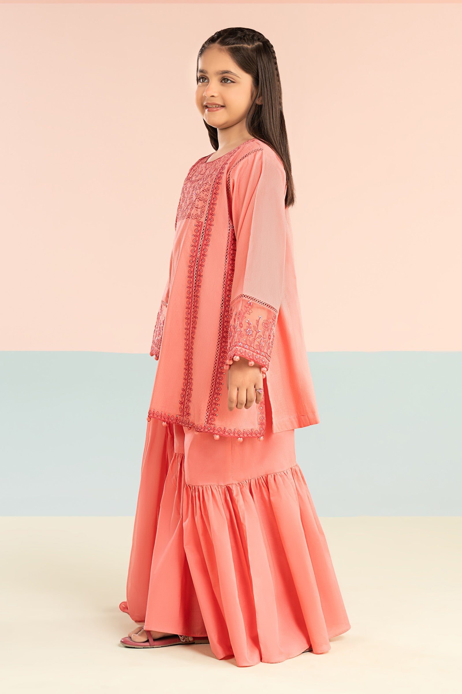 3 Piece Embroidered Dobby Lawn Suit