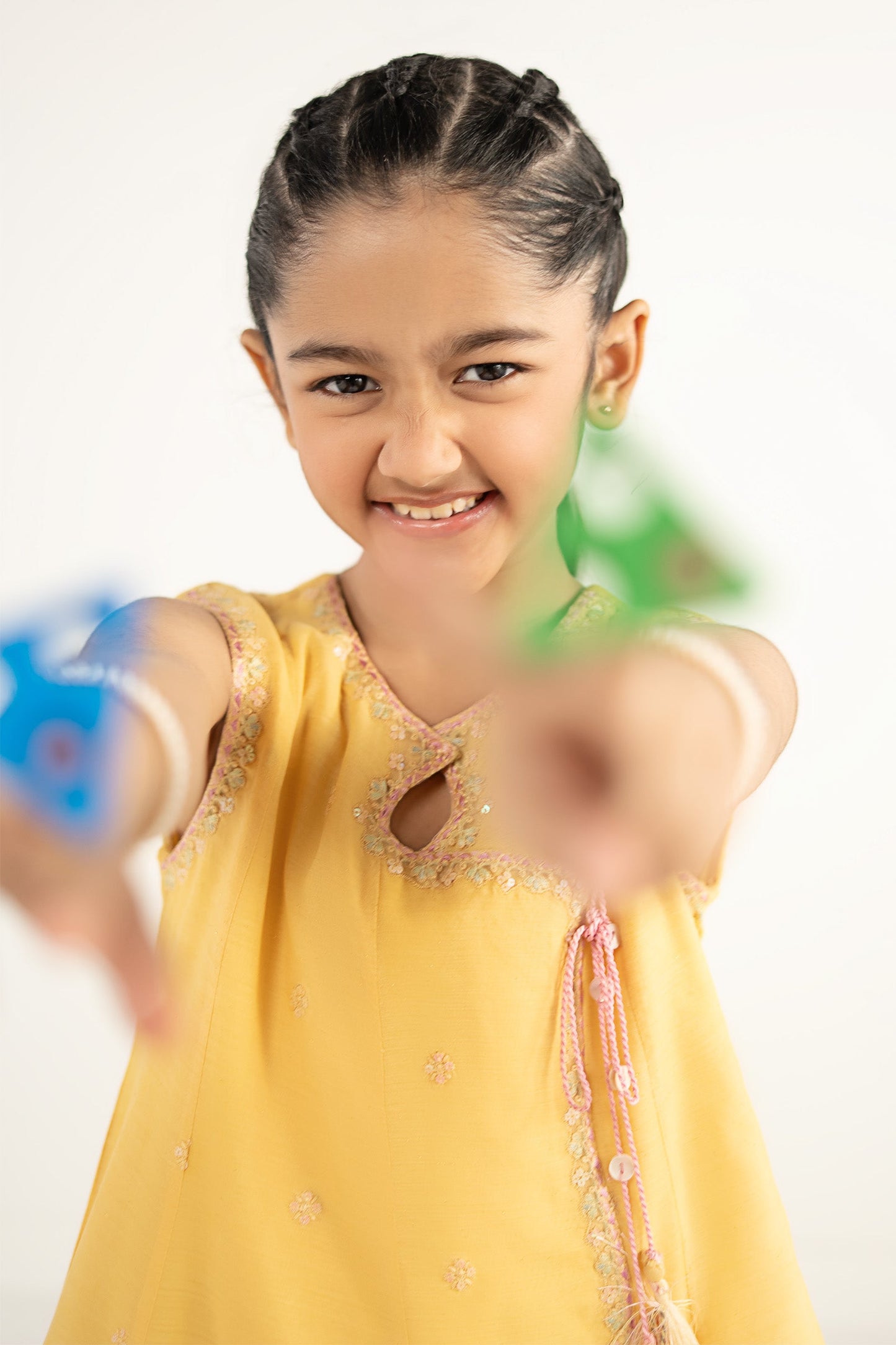 3 Piece Embroidered Paper Cotton Suit