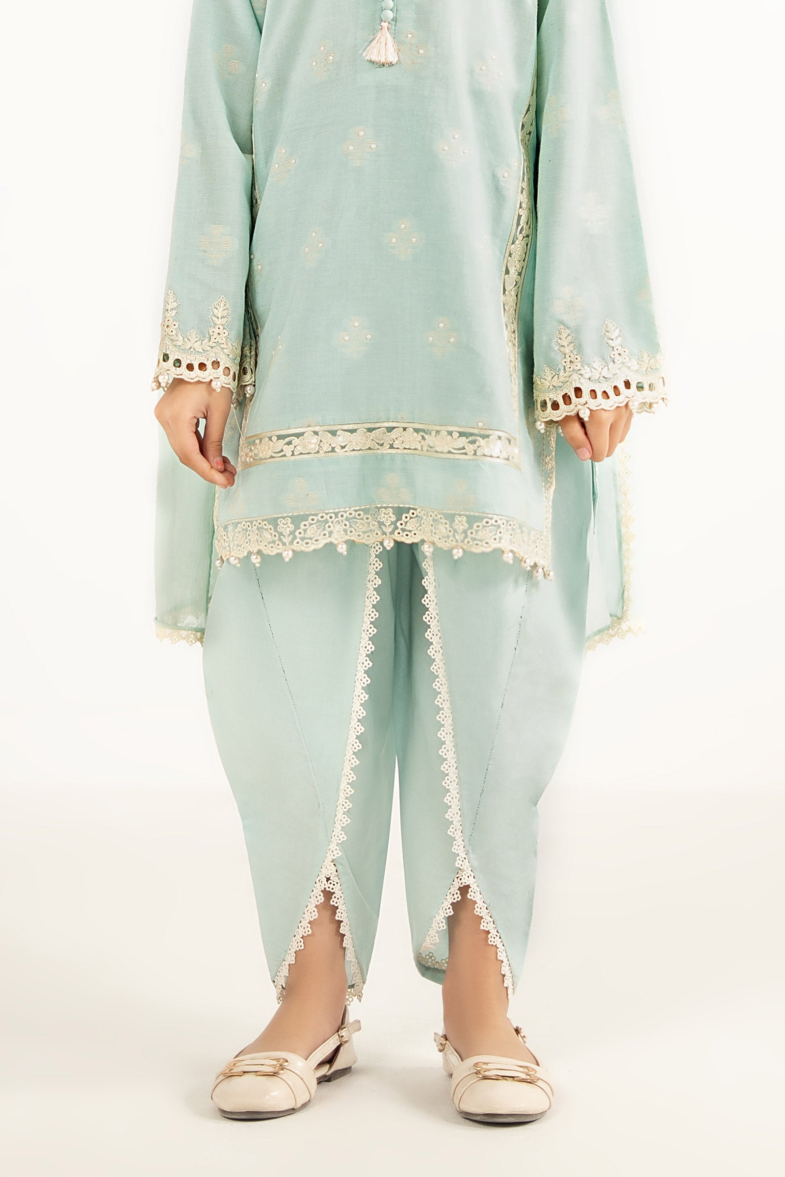 3 Piece Embroidered Jacquard Suit