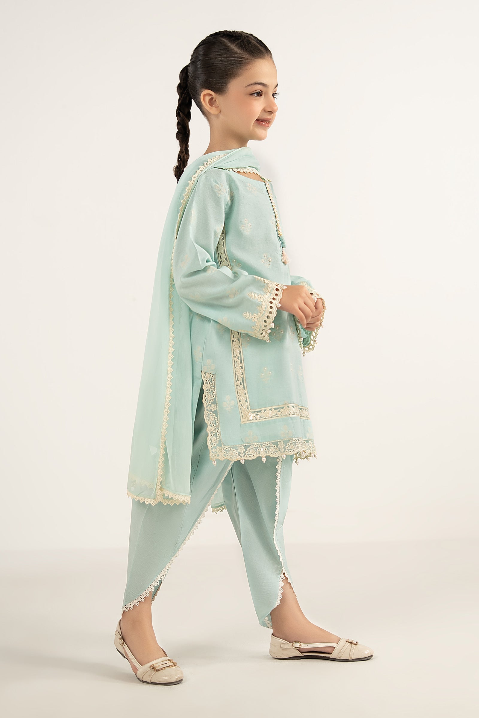 3 Piece Embroidered Jacquard Suit
