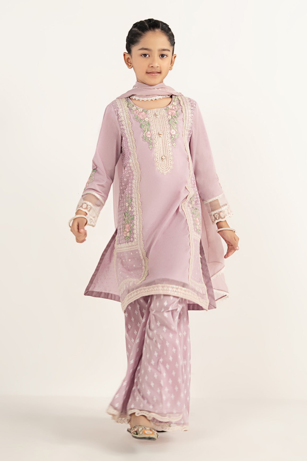 3 Piece Embroidered Dobby Lawn Suit