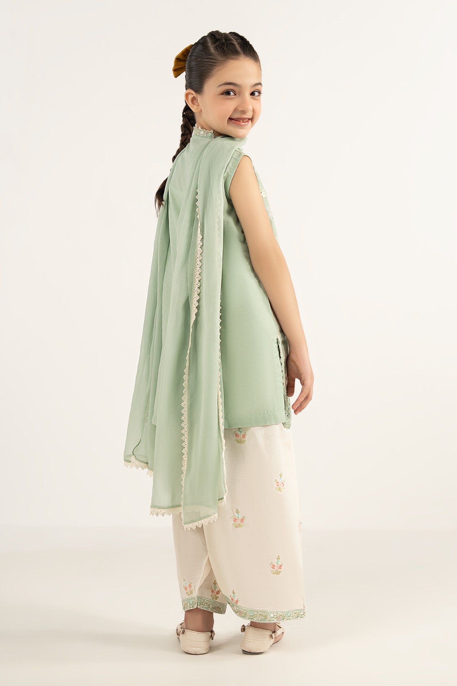 3 Piece Embroidered Dobby Lawn Suit