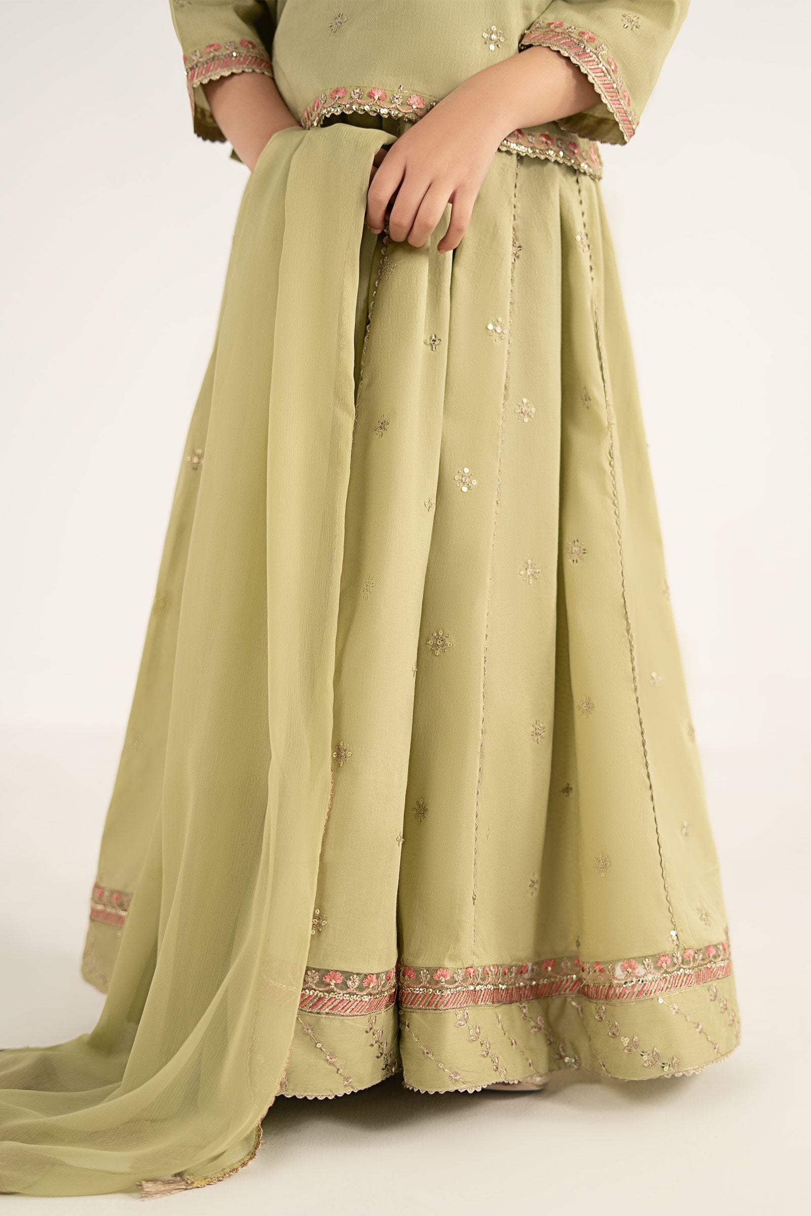 3 Piece Embroidered Dobby Lawn Suit