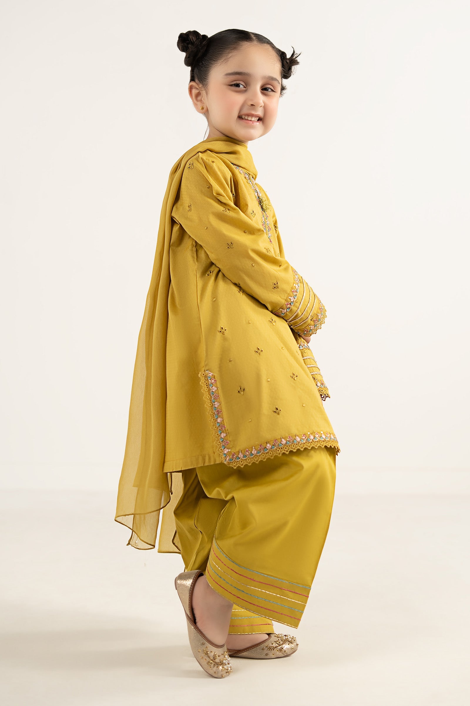 3 Piece Embroidered Dobby Lawn Suit