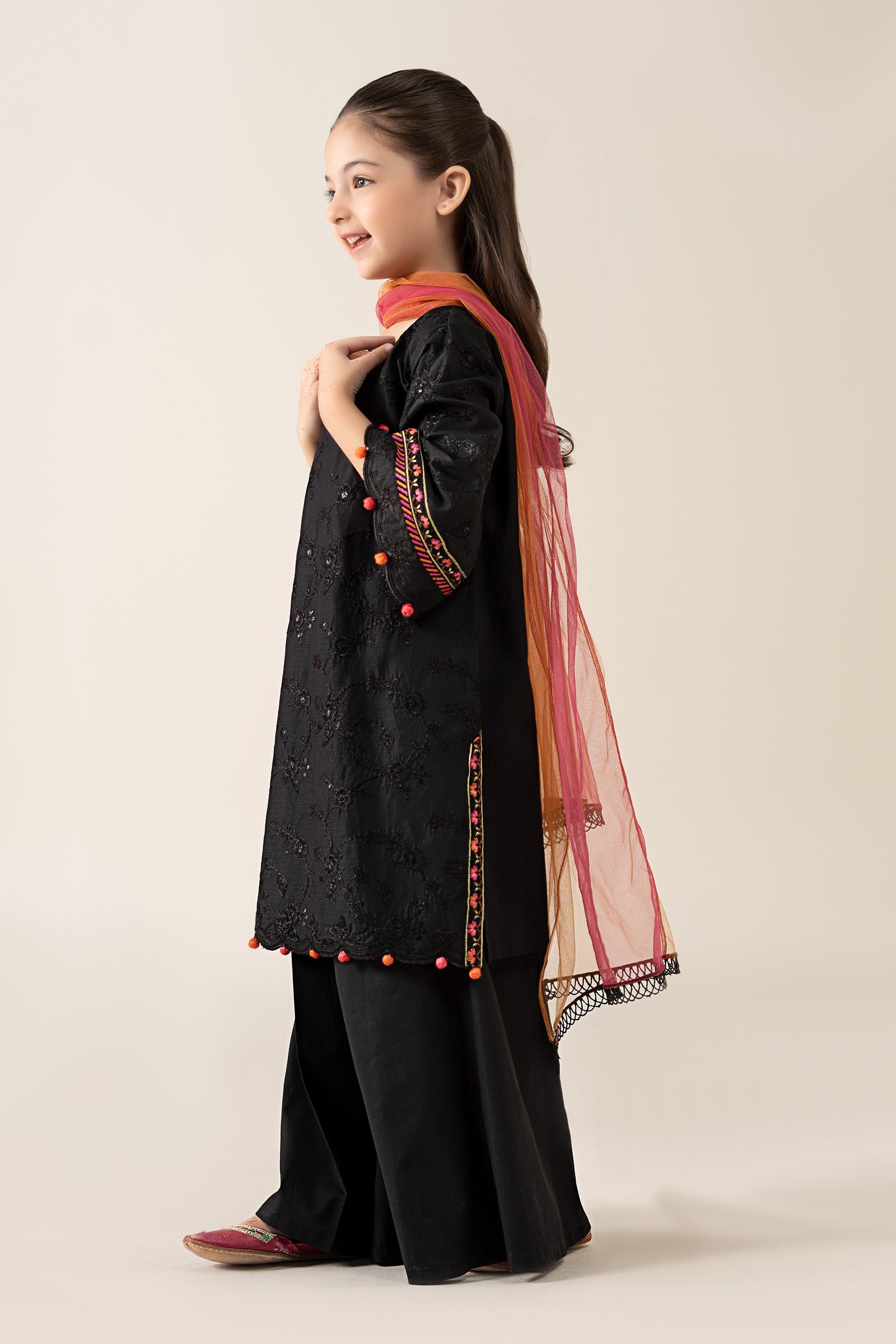3 Piece Embroidered Dobby Suit