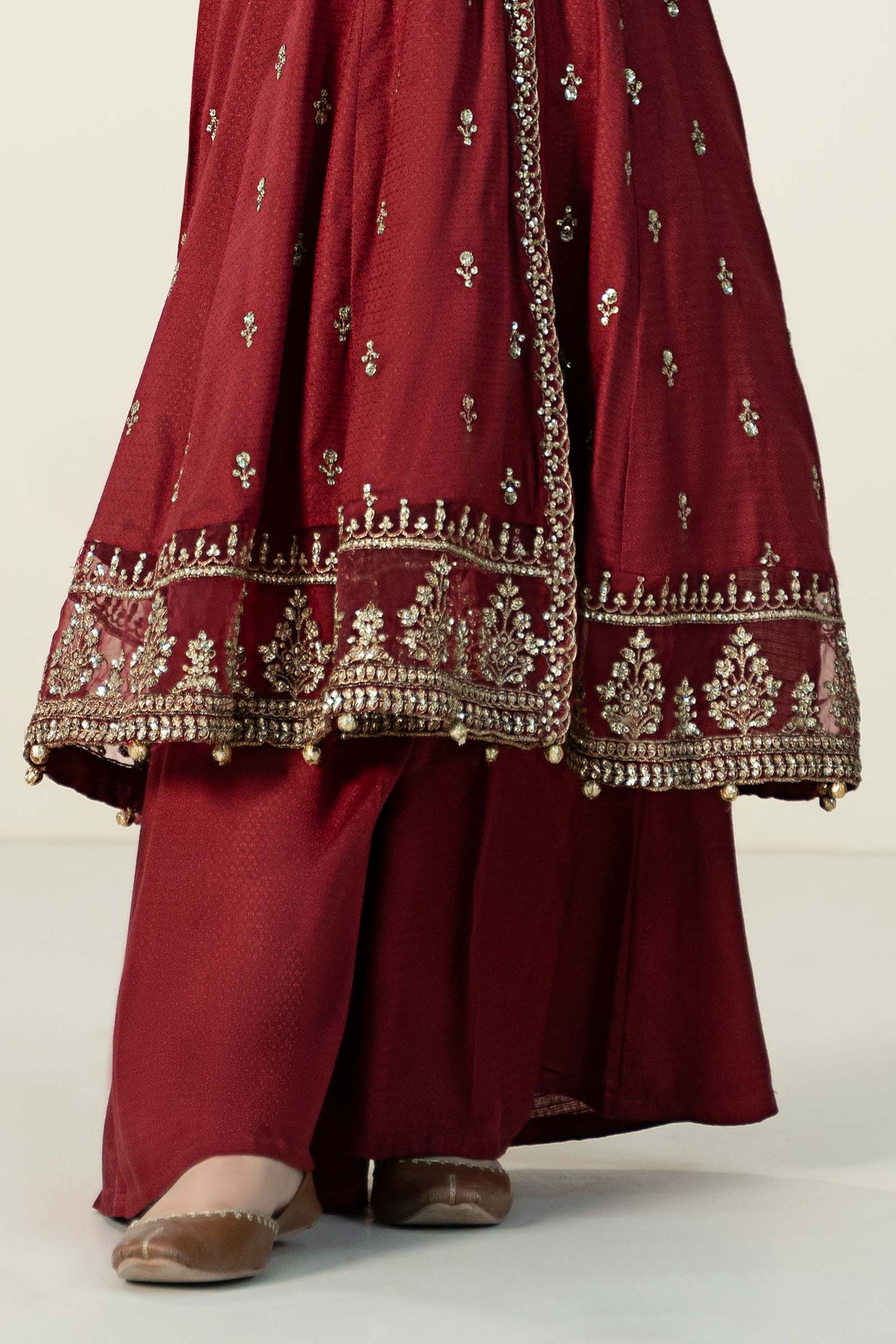 3 Piece Embroidered Linen Suit