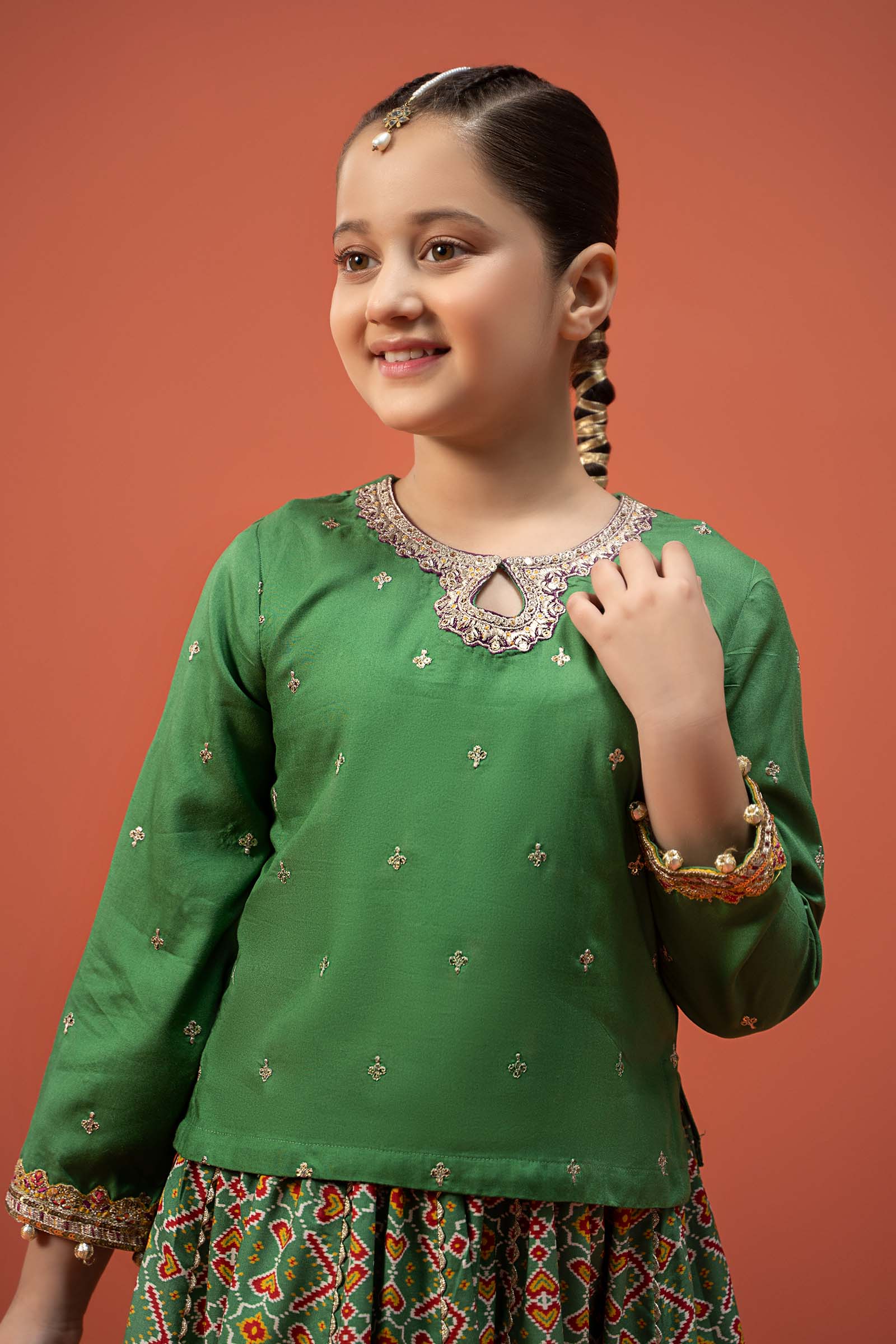 3 Piece Embroidered Linen Suit