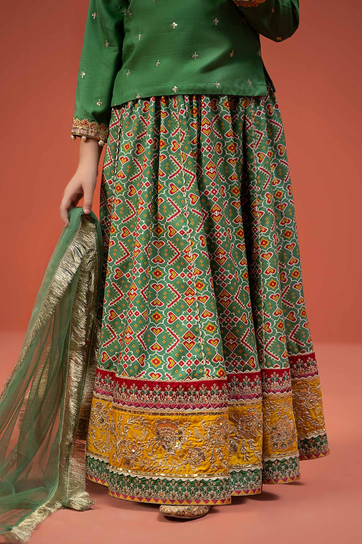 3 Piece Embroidered Linen Suit