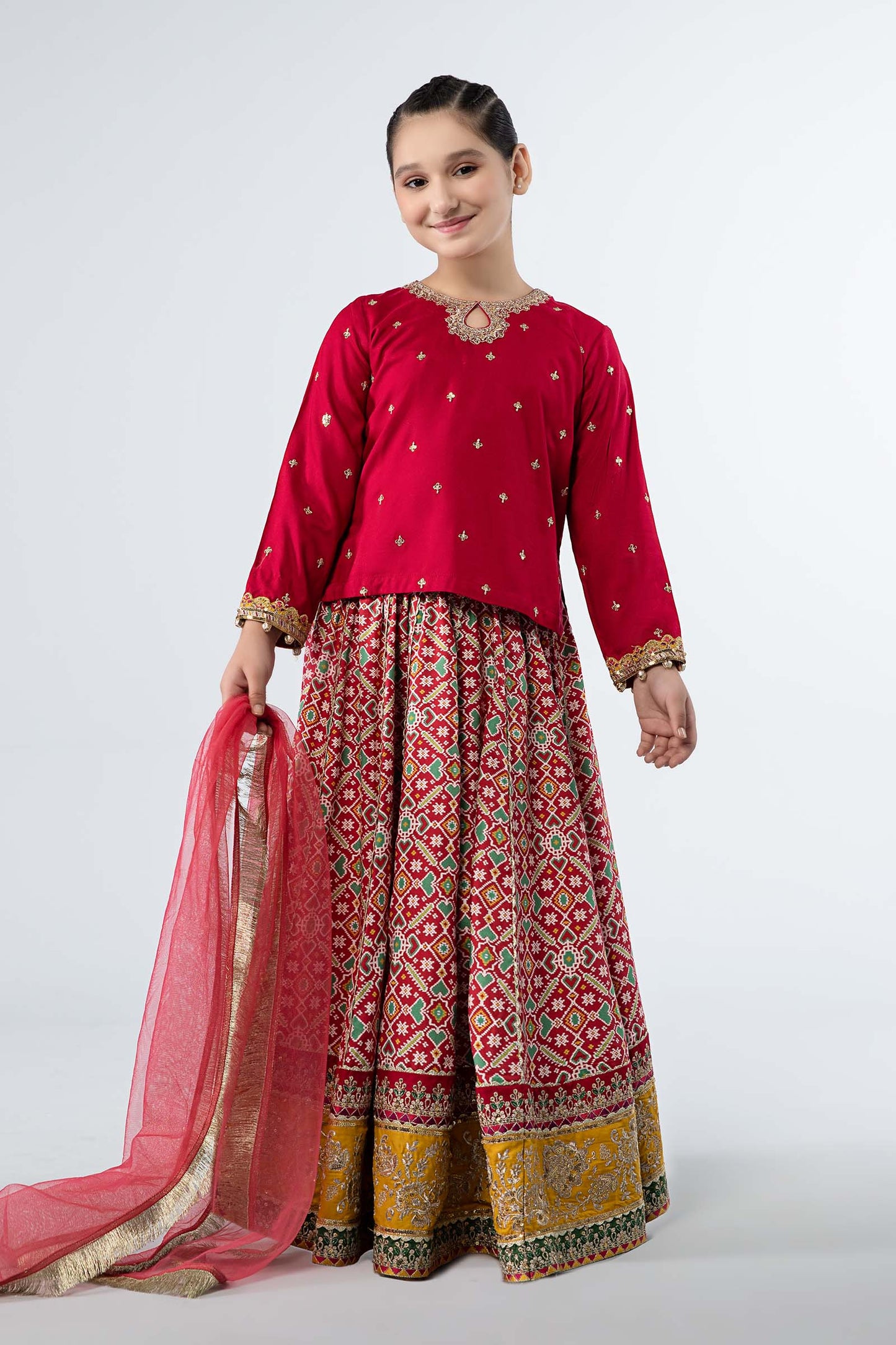 3 Piece Embroidered Linen Suit