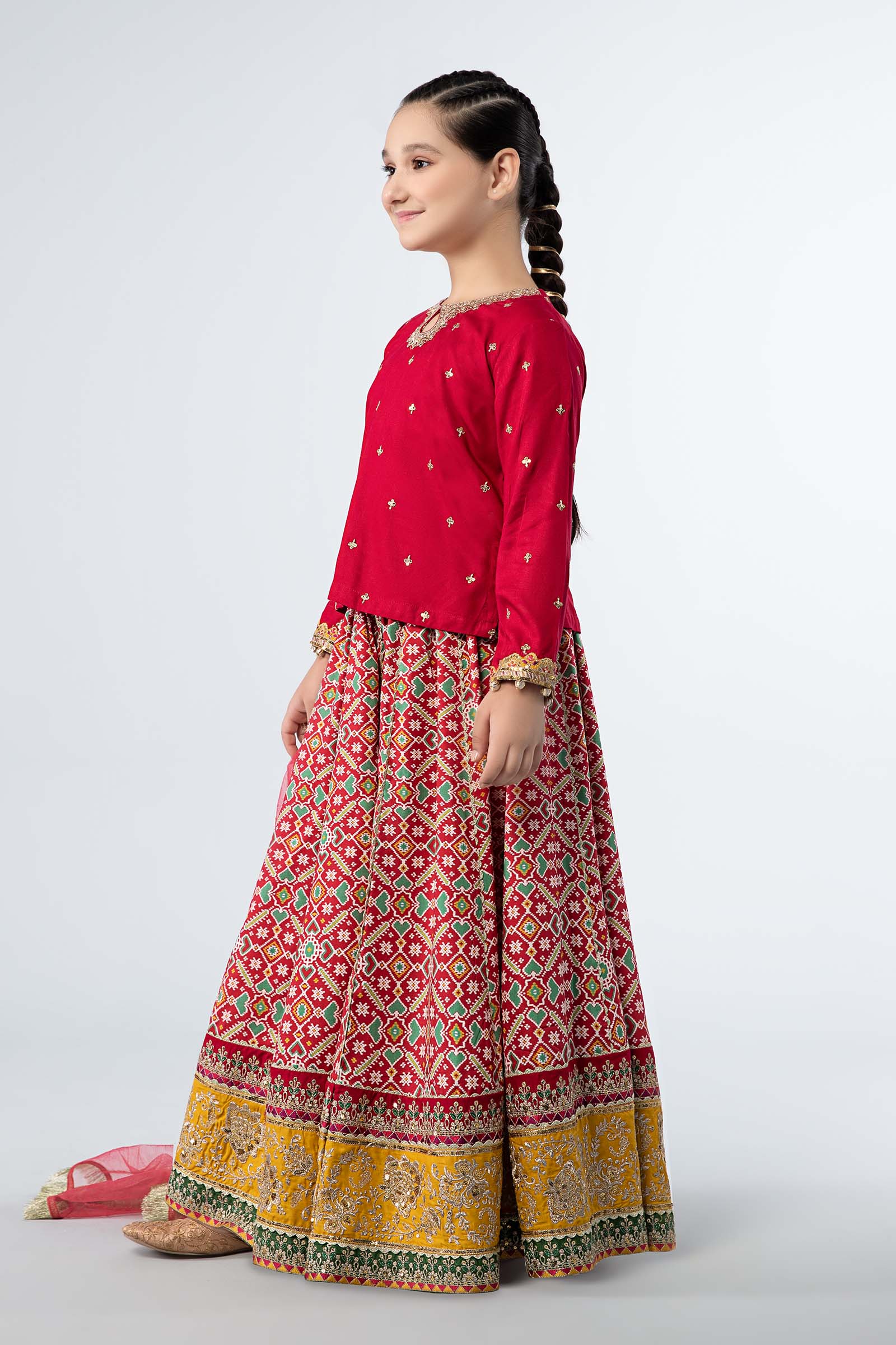 3 Piece Embroidered Linen Suit