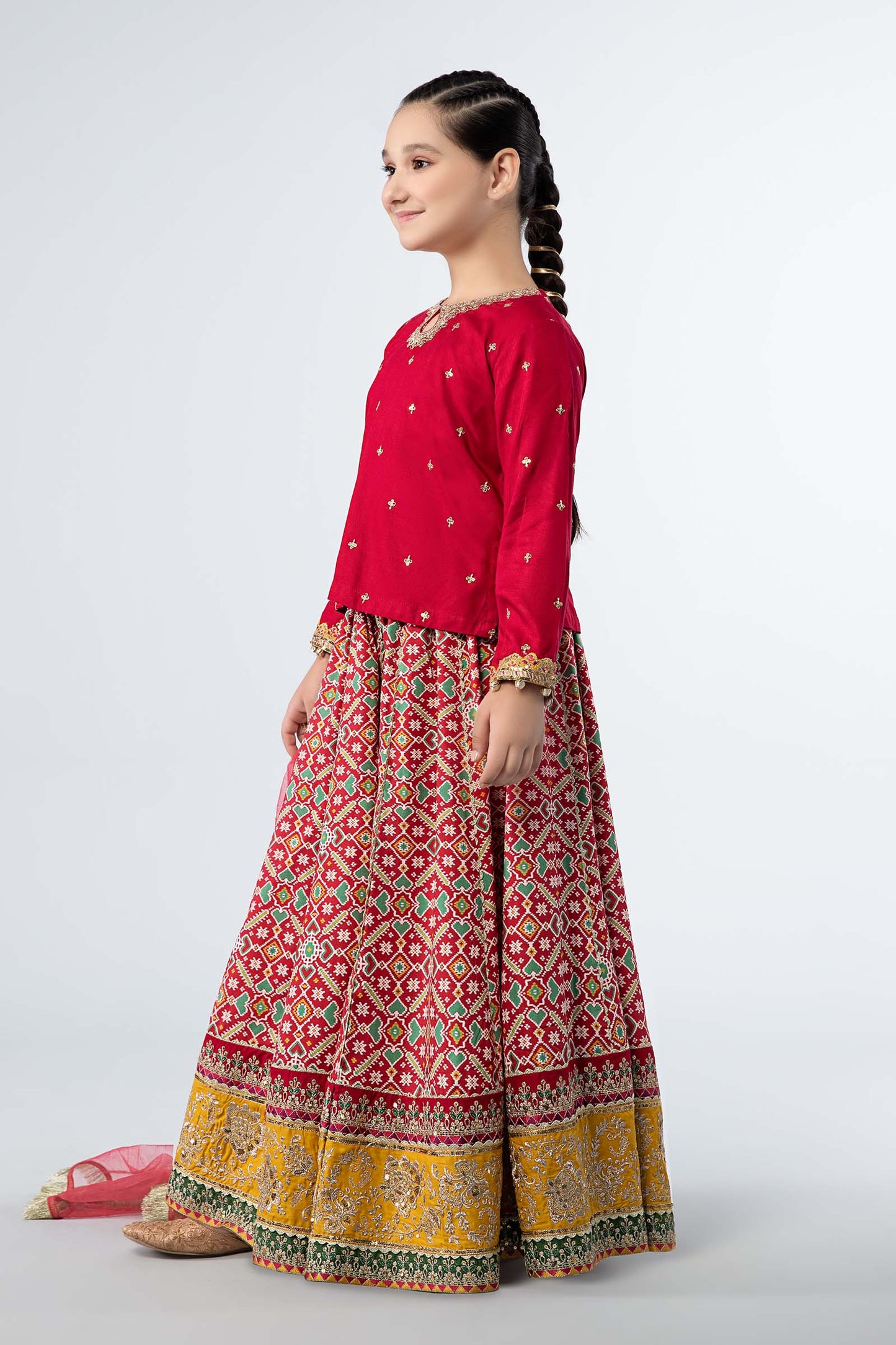 3 Piece Embroidered Linen Suit
