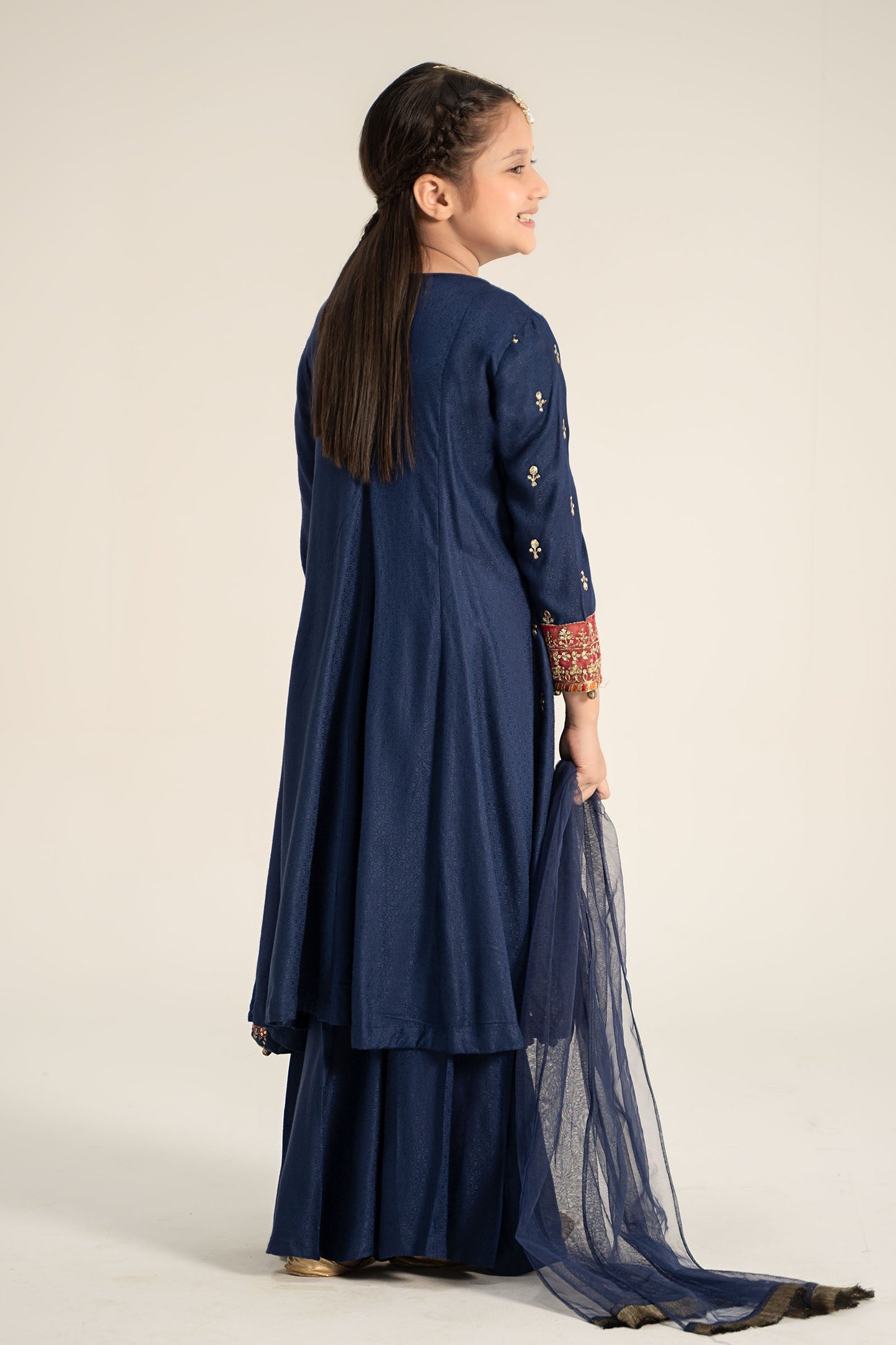 3 Piece Embroidered Linen Suit