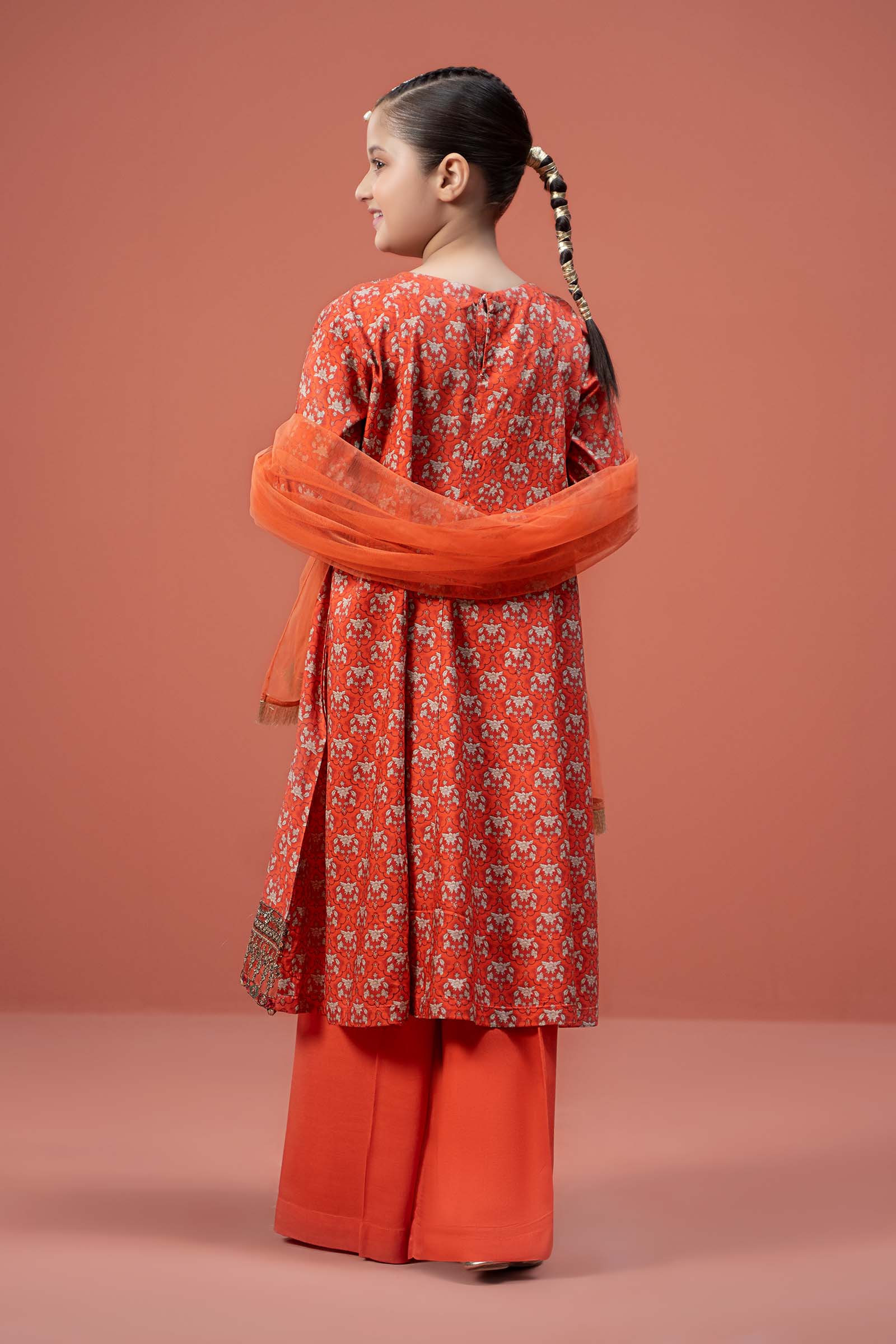 3 Piece Printed Linen Suit