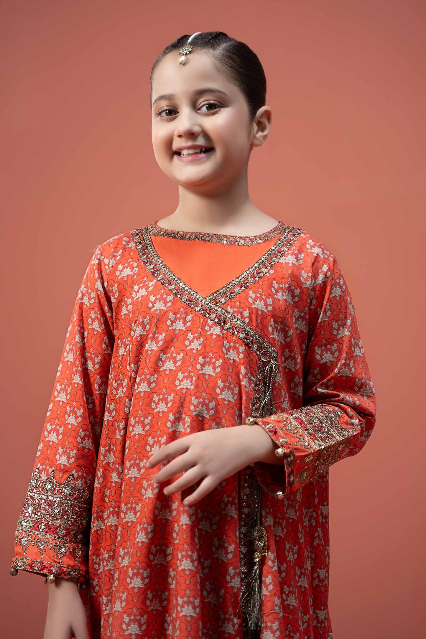 3 Piece Printed Linen Suit