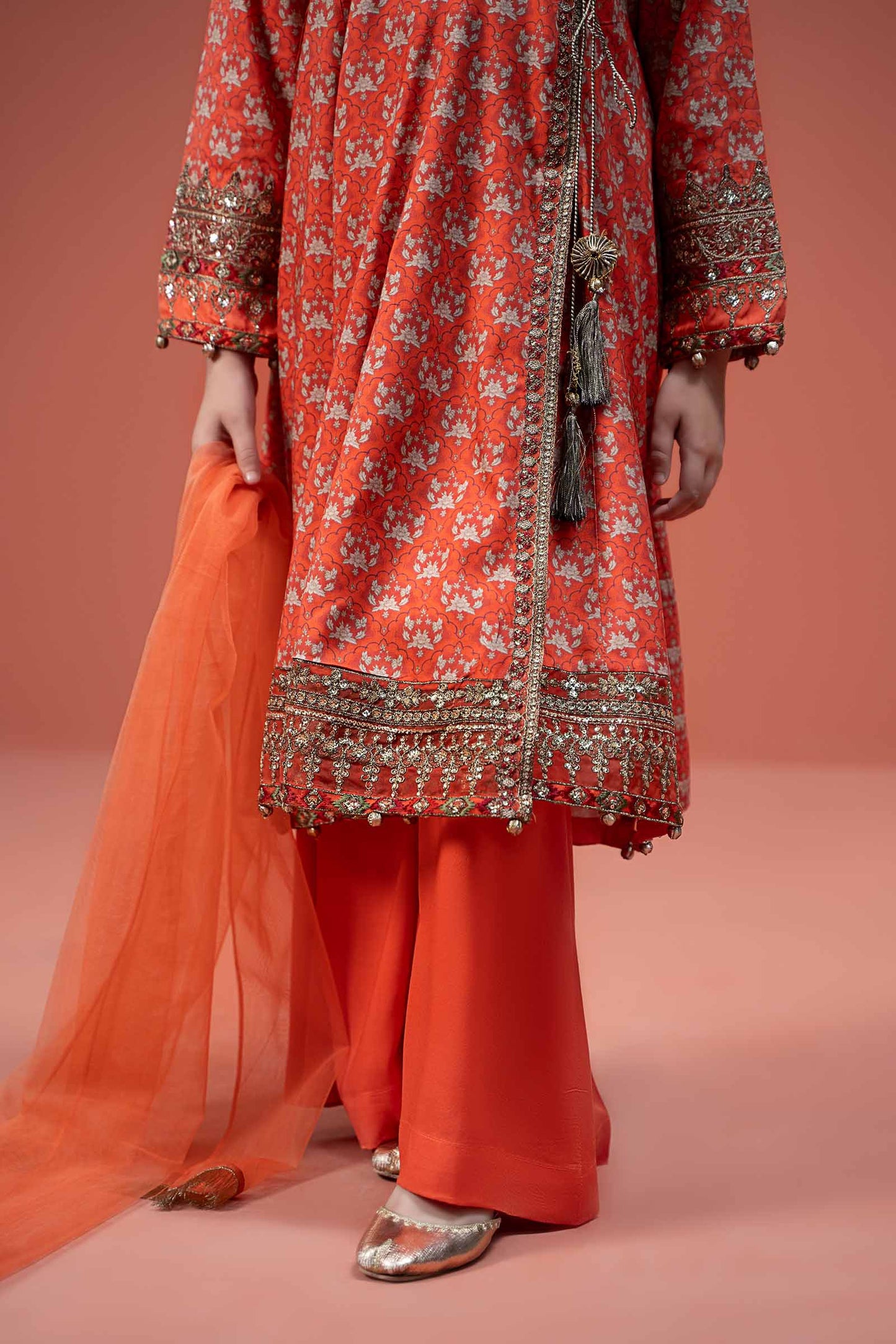 3 Piece Printed Linen Suit