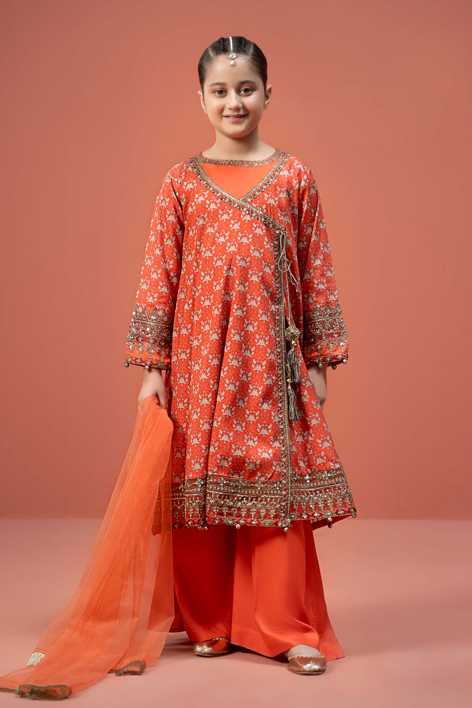3 Piece Printed Linen Suit