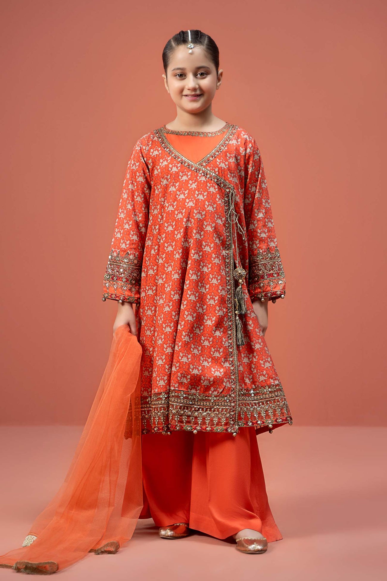 3 Piece Printed Linen Suit