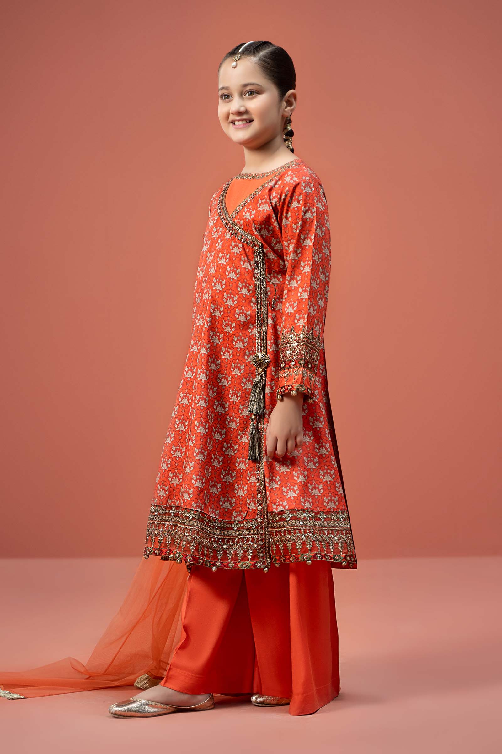 3 Piece Printed Linen Suit