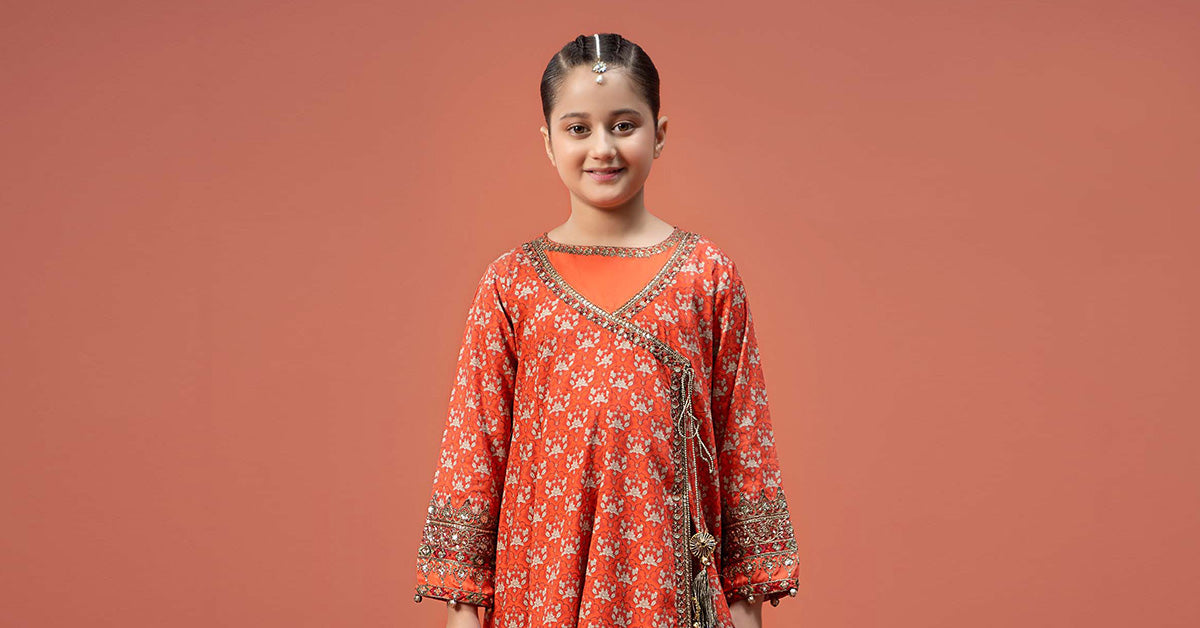 3 Piece Printed Linen Suit | MKD-W24-16