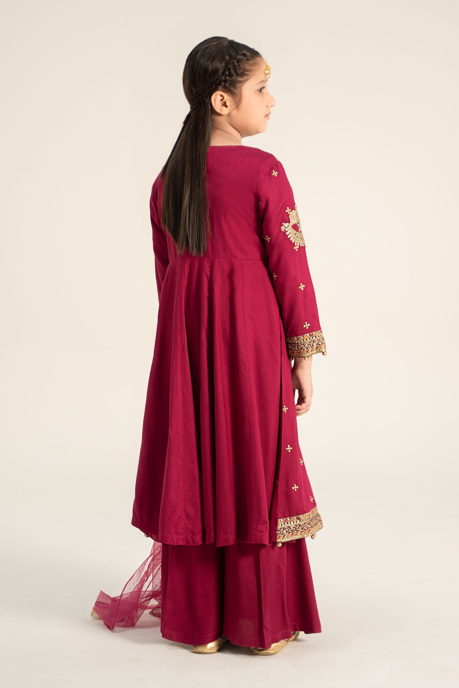 3 Piece Embroidered Linen Suit