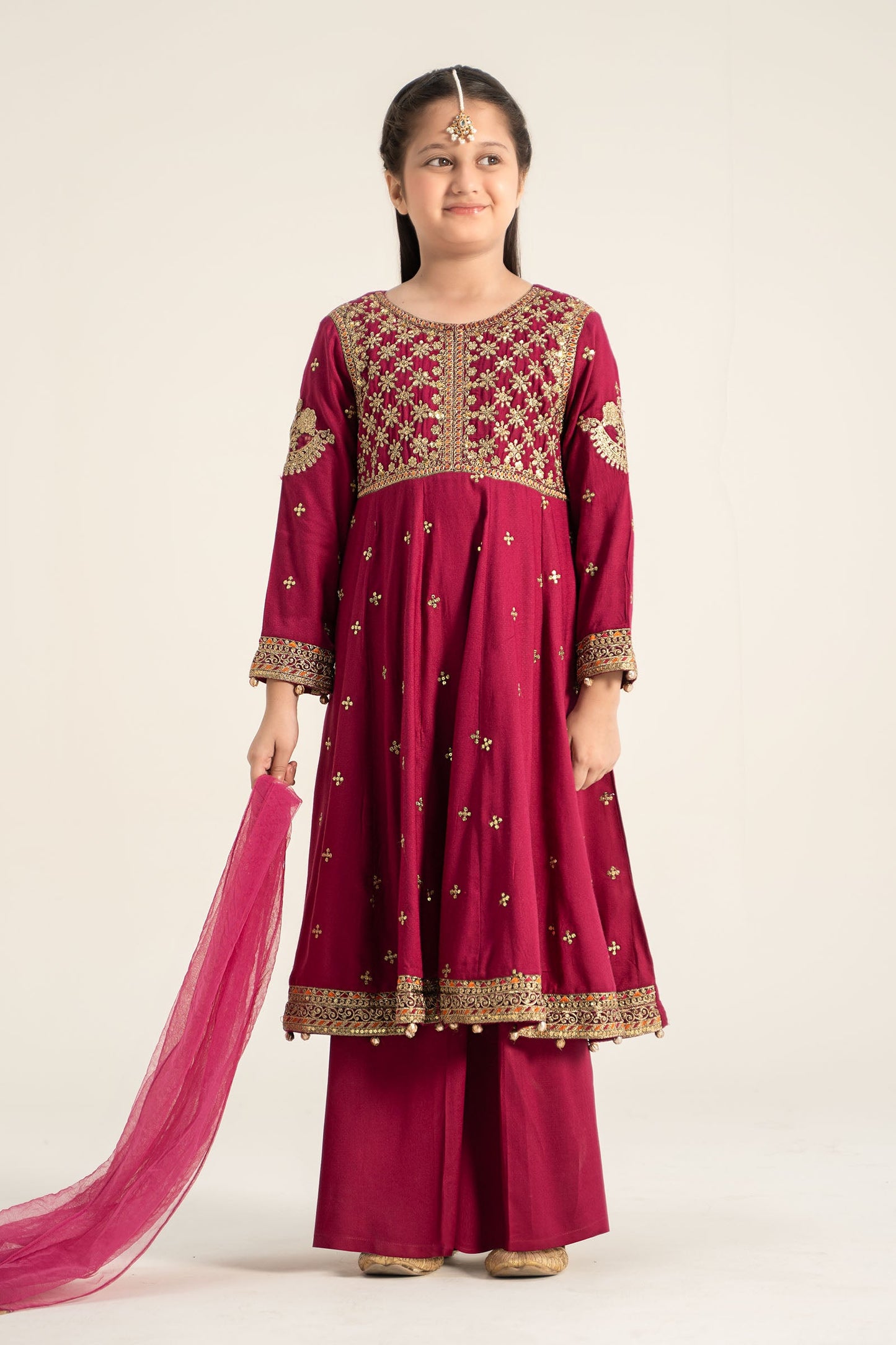 3 Piece Embroidered Linen Suit