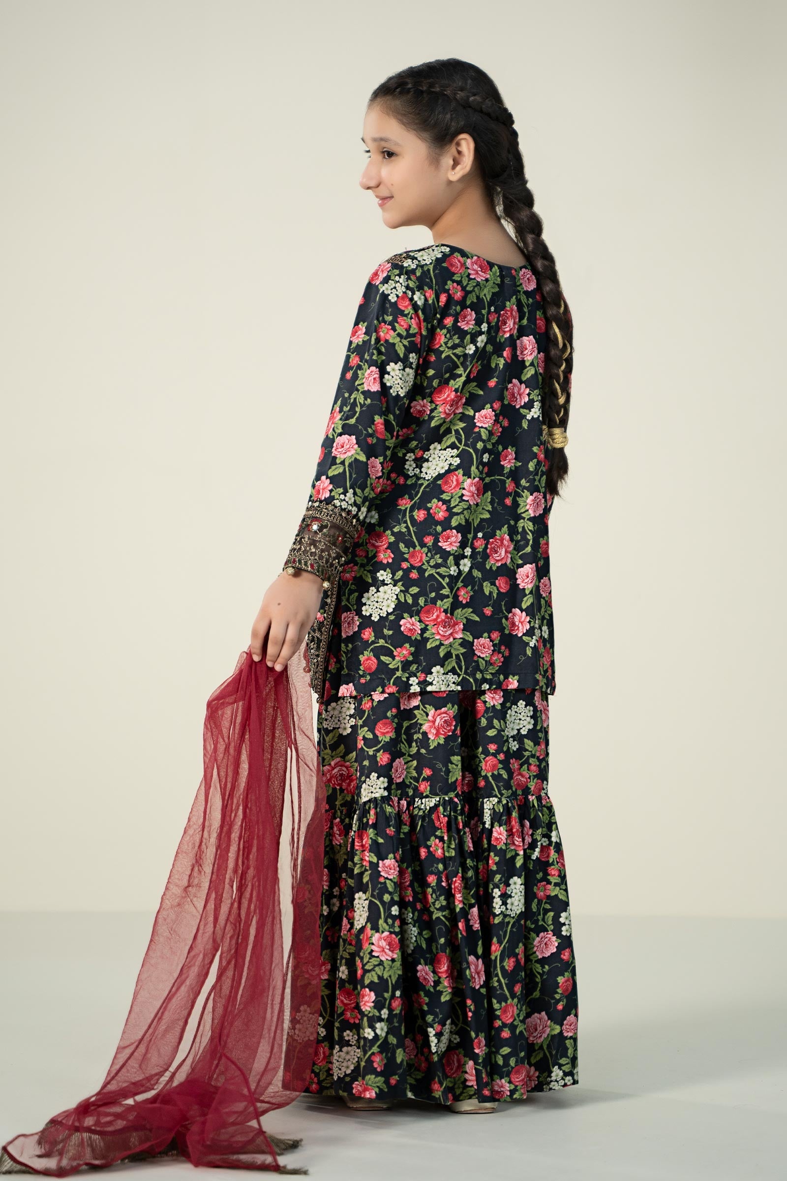 3 Piece Printed Linen Suit