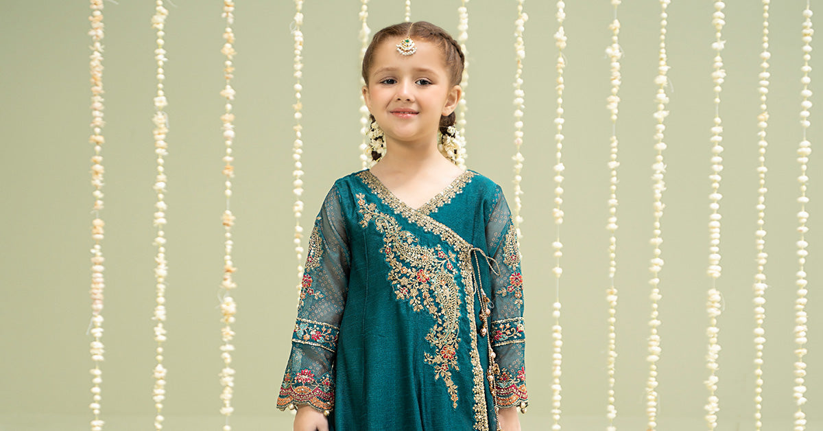 3 Piece Embroidered Paper Cotton Suit