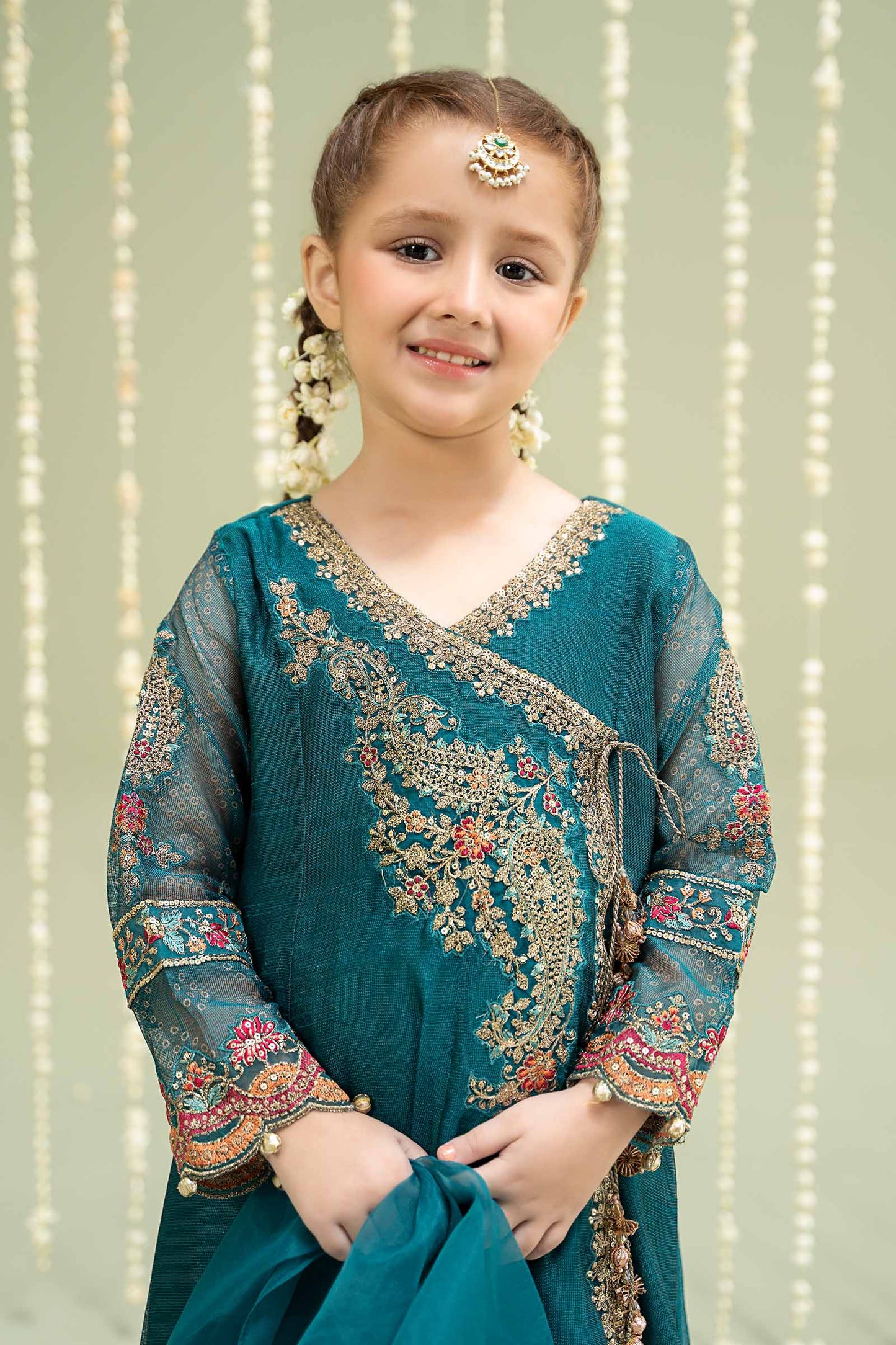 3 Piece Embroidered Paper Cotton Suit