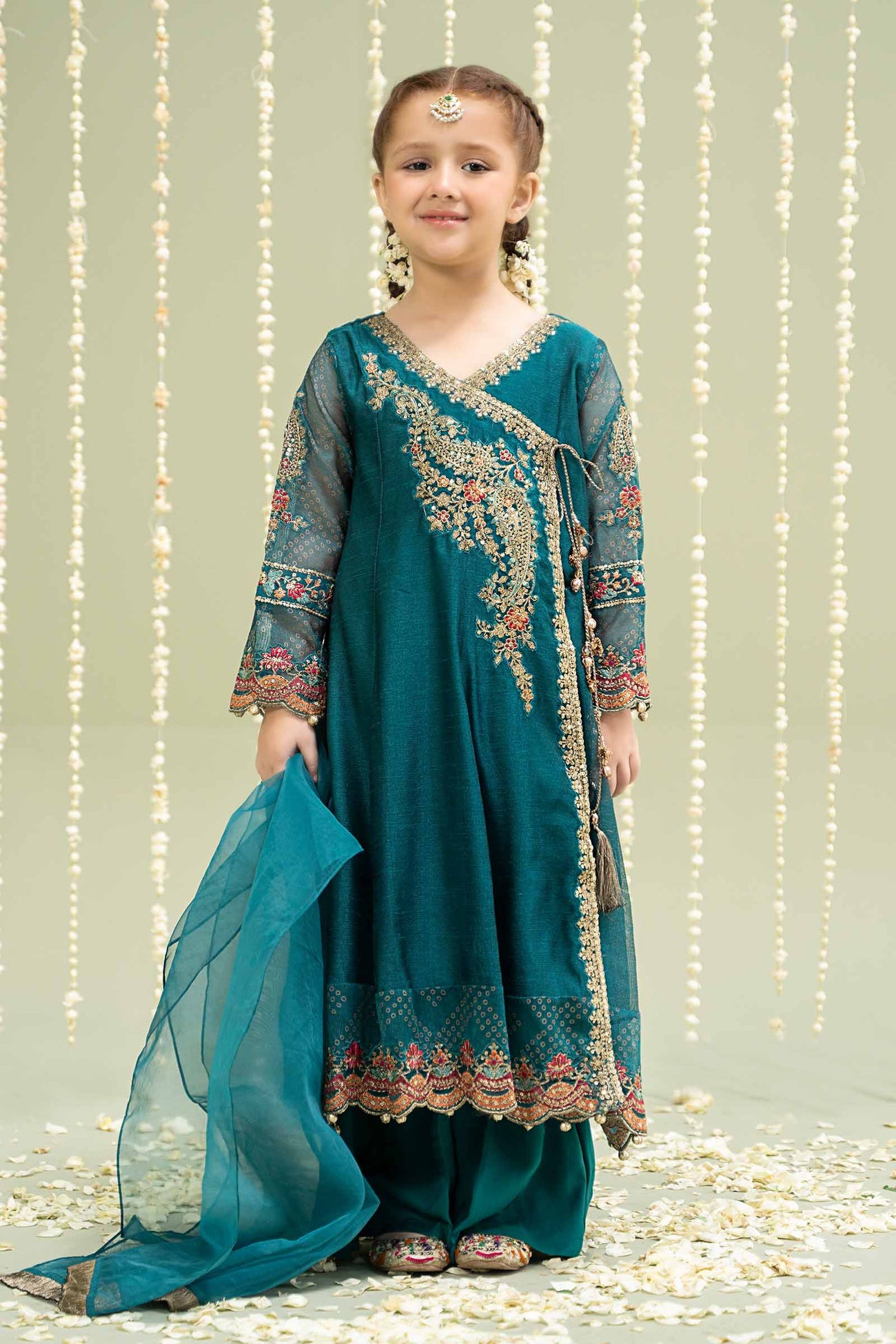 3 Piece Embroidered Paper Cotton Suit
