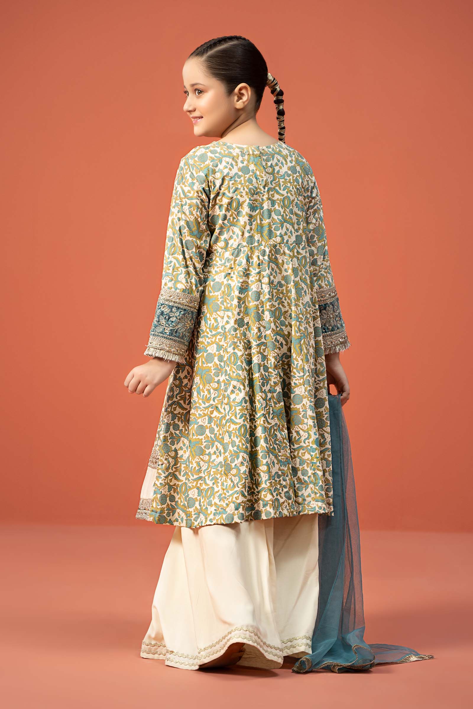 3 Piece Printed Linen Suit