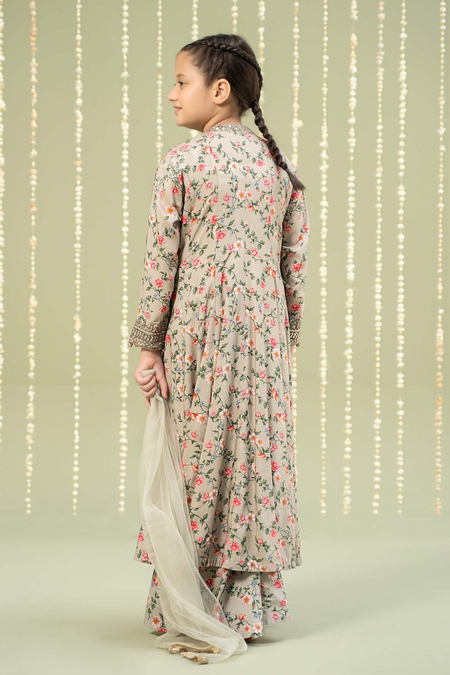 3 Piece Printed Linen Suit