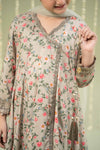3 Piece Printed Linen Suit