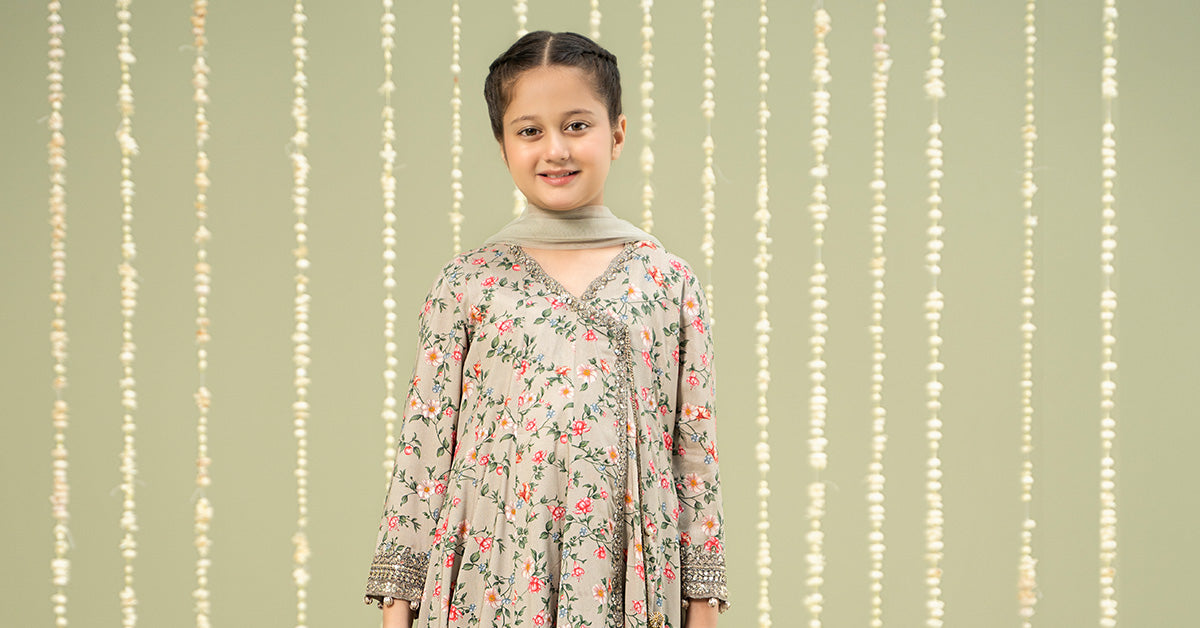 3 Piece Printed Linen Suit