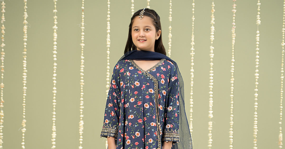 3 Piece Printed Linen Suit