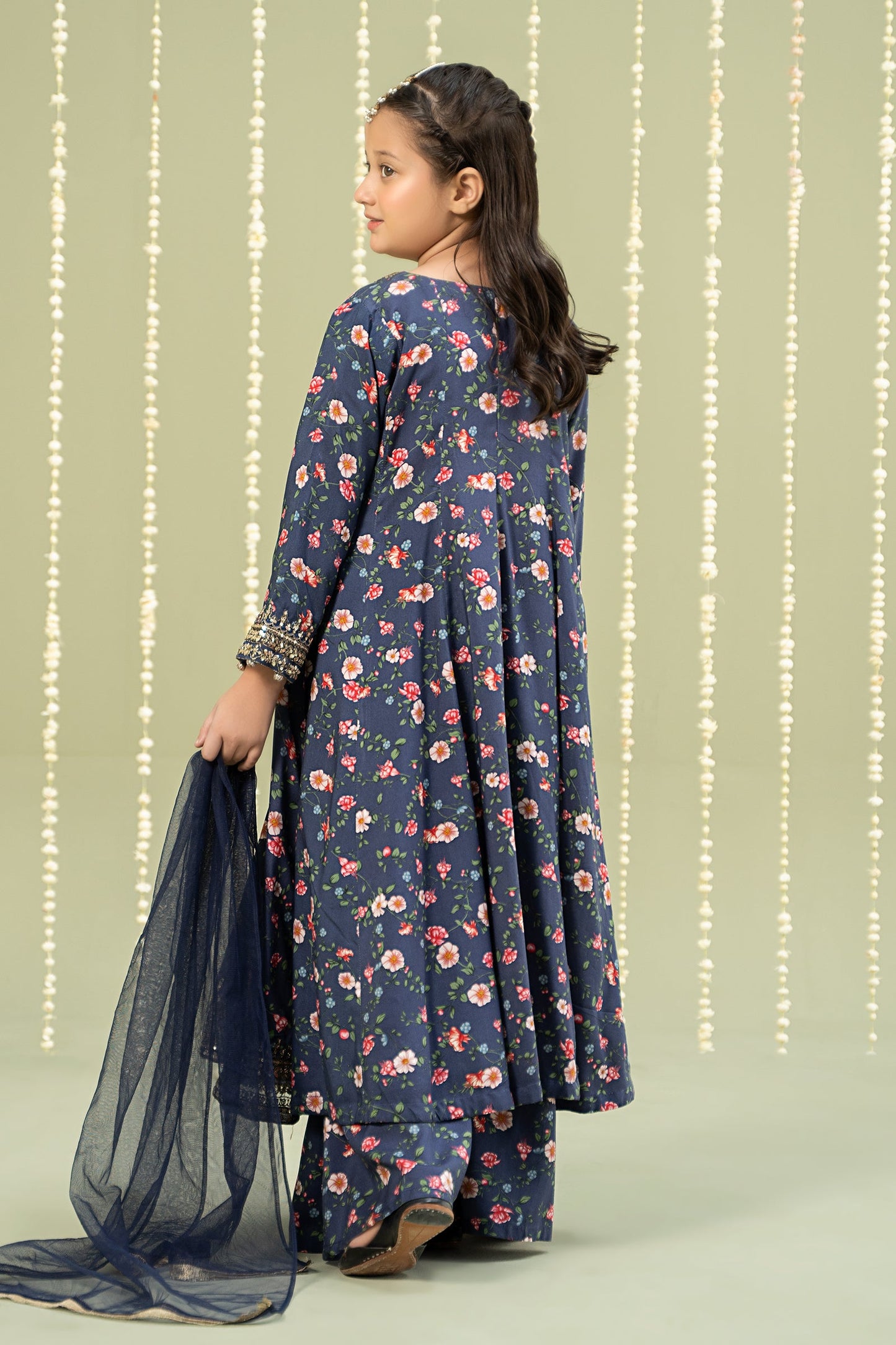 3 Piece Printed Linen Suit