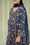 3 Piece Printed Linen Suit