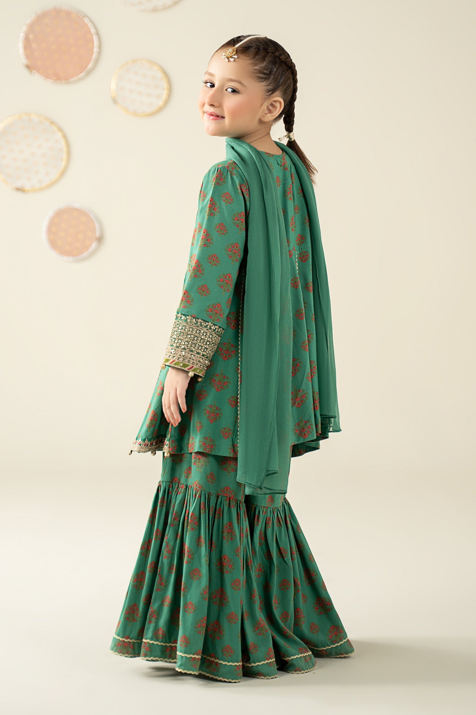 3 Piece Embroidered Linen Suit