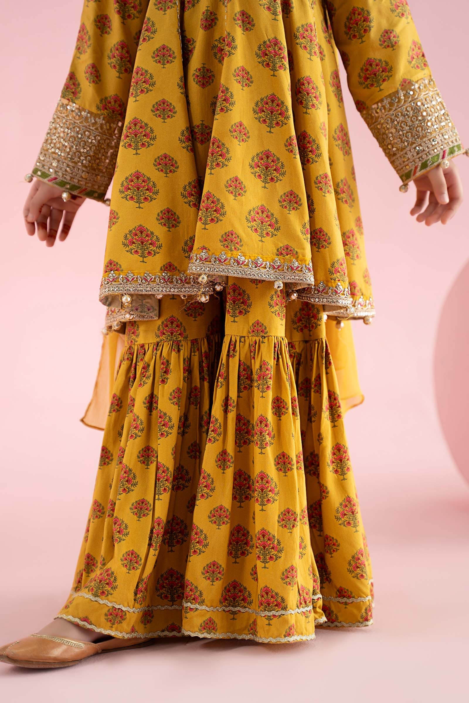 3 Piece Embroidered Linen Suit