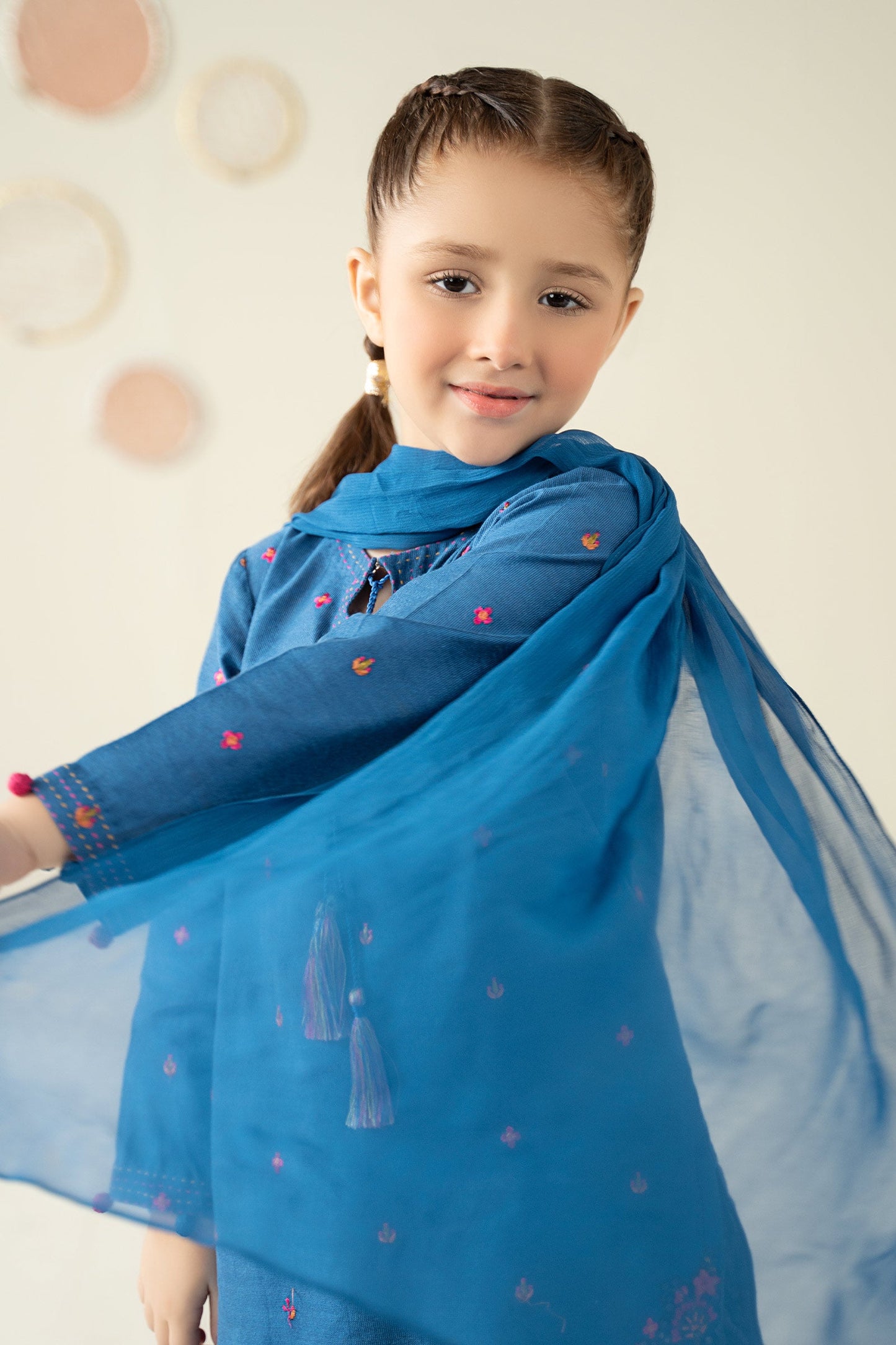3 Piece Embroidered Cotton Silk Suit
