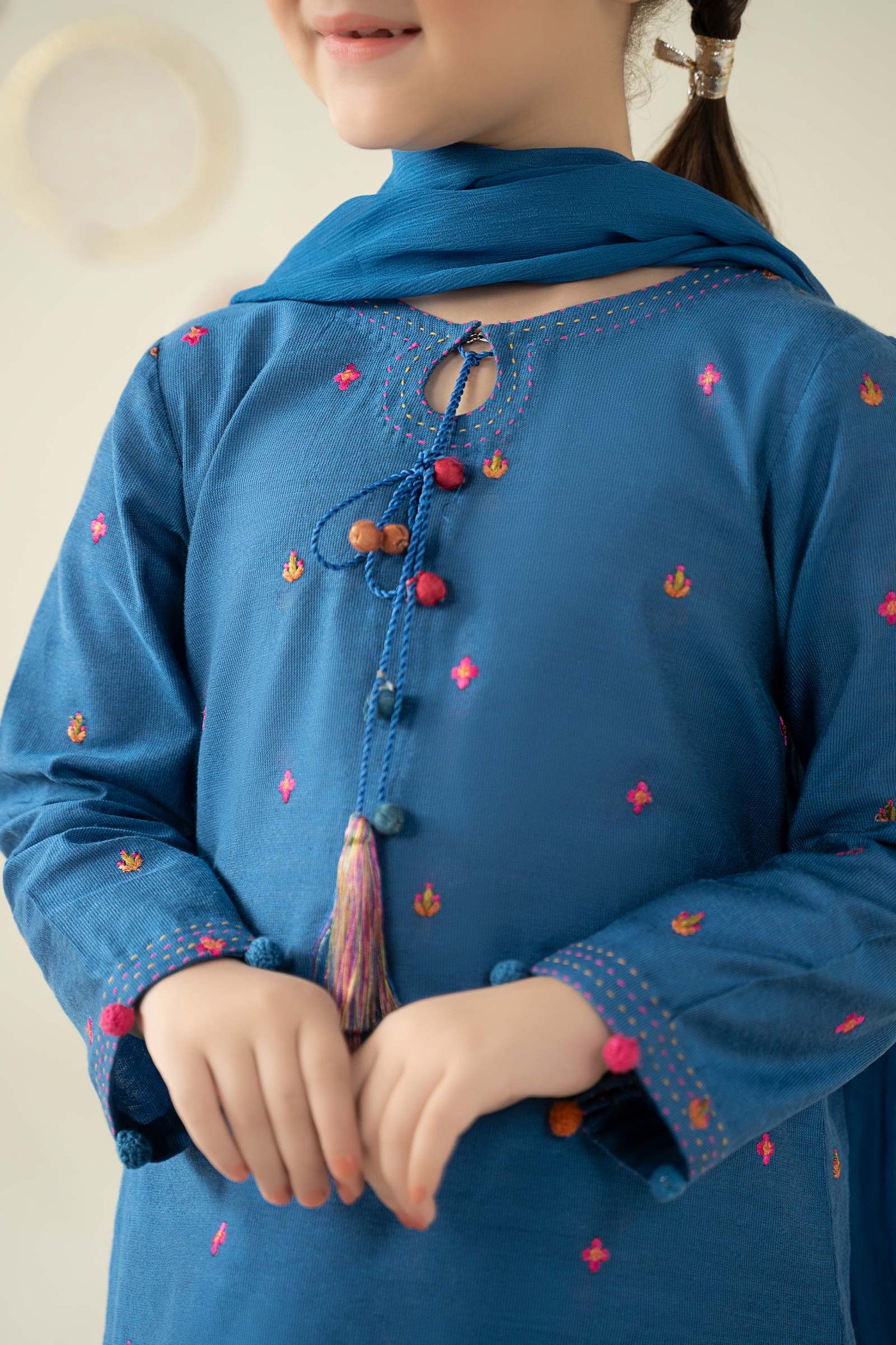 3 Piece Embroidered Cotton Silk Suit