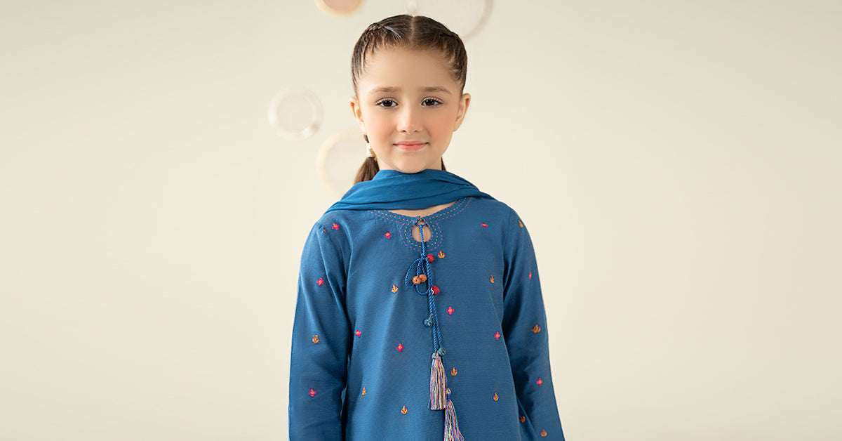 3 Piece Embroidered Cotton Silk Suit