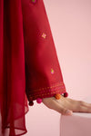 3 Piece Embroidered Cotton Silk Suit