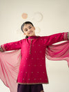 3 Piece Embroidered Linen Suit